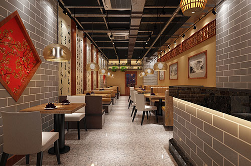 泰州传统中式餐厅餐馆装修设计效果图