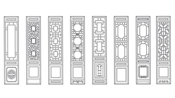 泰州喜迎门中式花格CAD设计图样式大全