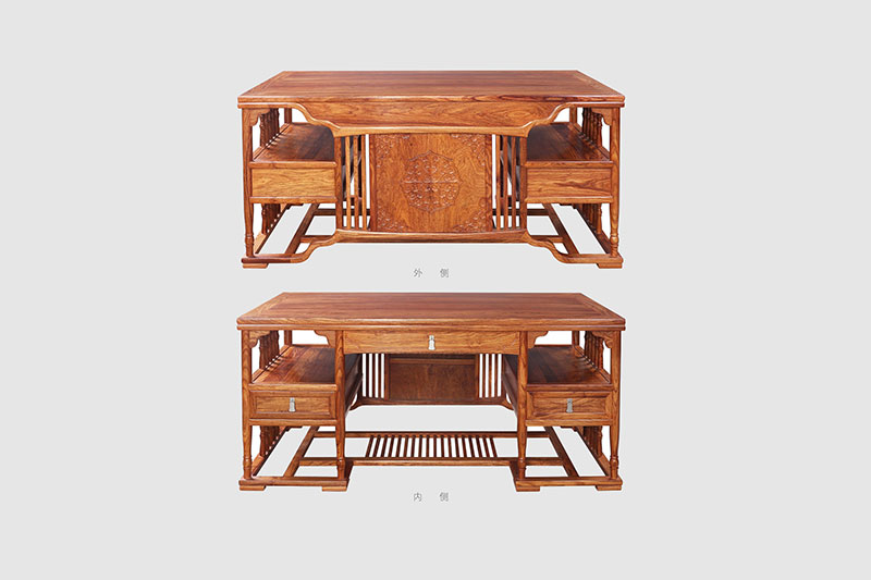 泰州中式家居装饰书房桌椅组合家具效果图